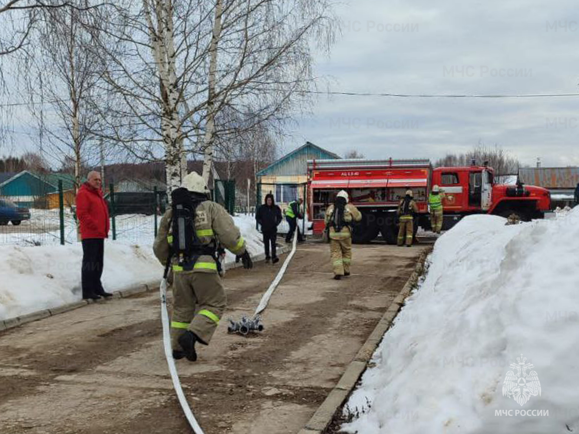 В Вилегодском районе огнеборцы ликвидировали условное возгорание в детском  саду - Новости - Главное управление МЧС России по Архангельской области